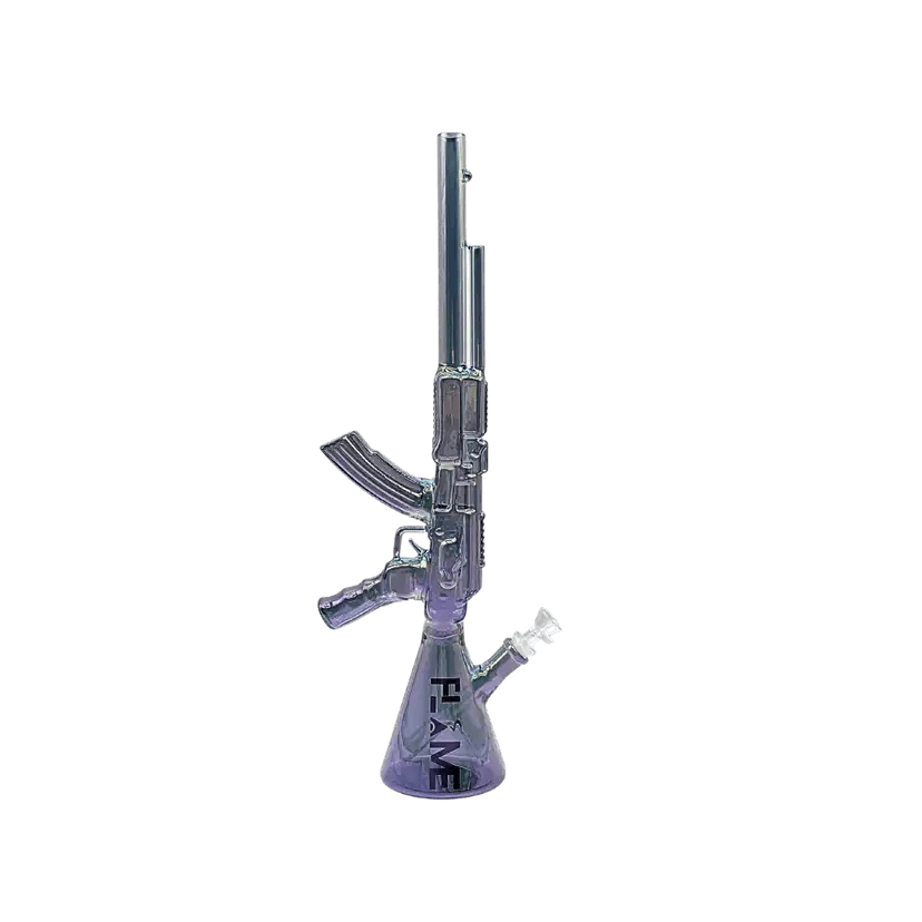 Product for sale: CB-1806 = 28” Tall Gun-Shaped Beaker Bong - Purple-Default Title