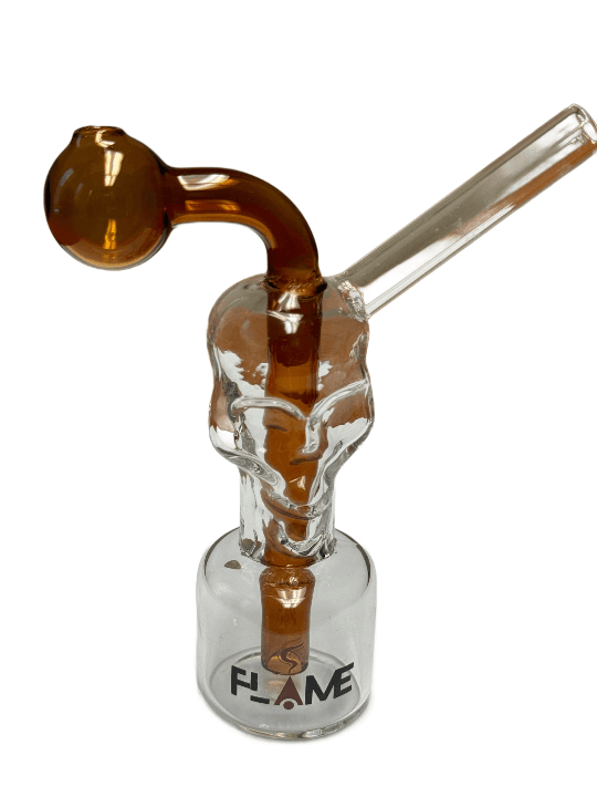 Product for sale: OBO-052 = Yellow Character Oil Glass Bong-Default Title