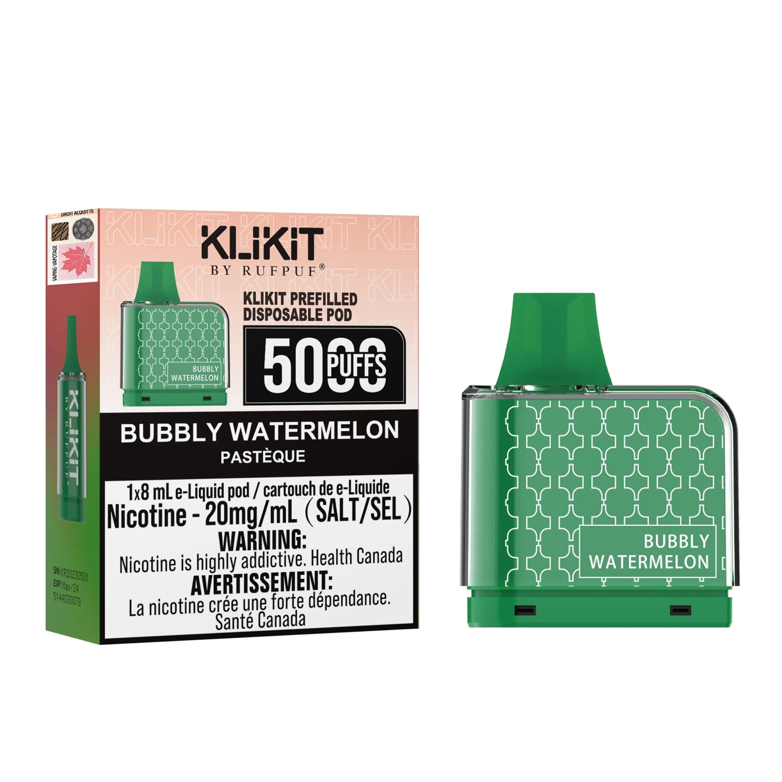 Product for sale: Rufpuf Klikit Pod 5000 (20mg/ML ) (5PCs)-Excise Version-undefined