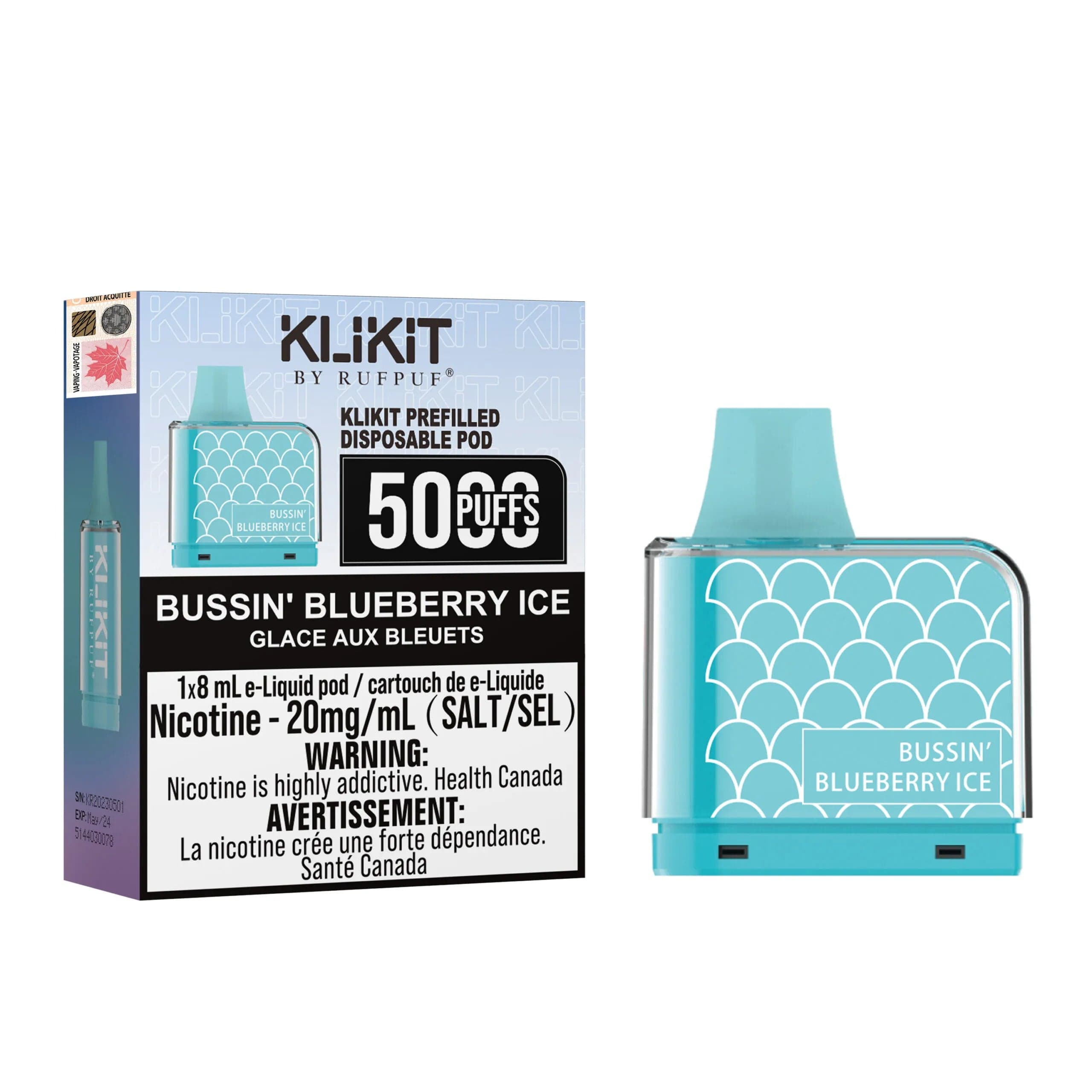 Product for sale: Rufpuf Klikit Pod 5000 (20mg/ML ) (5PCs)-Excise Version-undefined