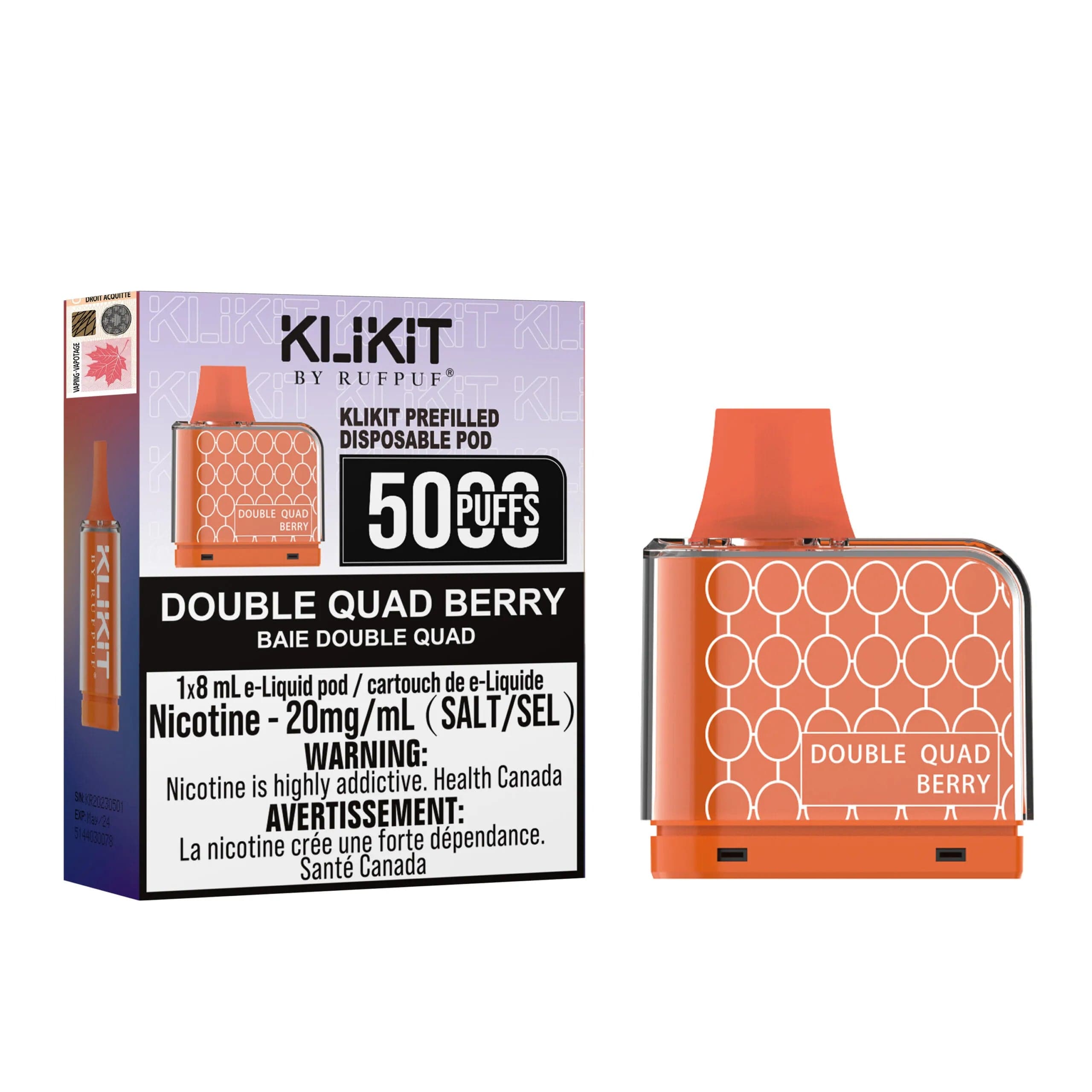 Product for sale: Rufpuf Klikit Pod 5000 (20mg/ML ) (5PCs)-Excise Version-undefined