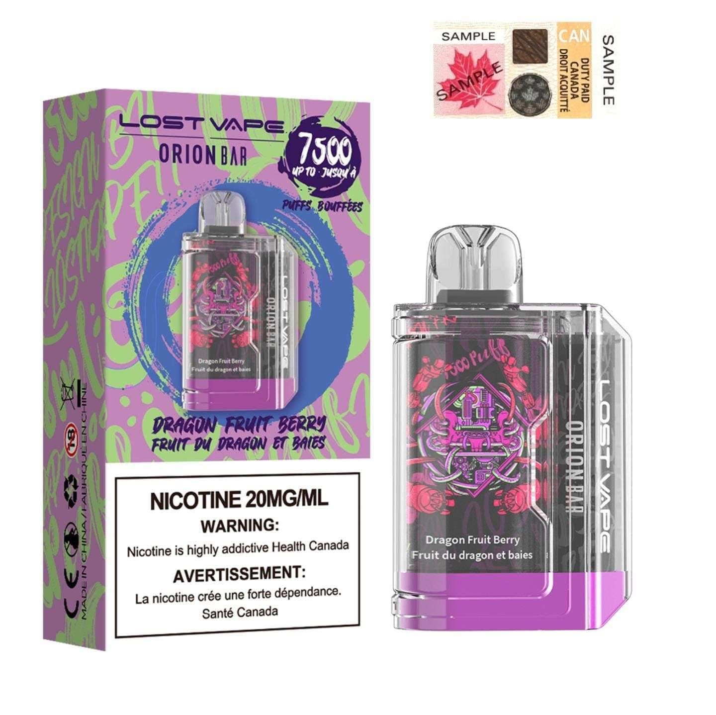 Product for sale: Lost Vape Disposable-Orion Bar 20mg 7500 Puffs (5CT)-Excise Version-undefined