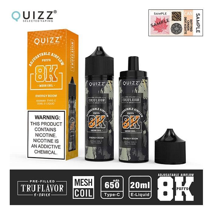 Quizz 8000 Puffs Disposable Vape - 5Ct - Excise Version-undefined | For sale Jubilee Distributors