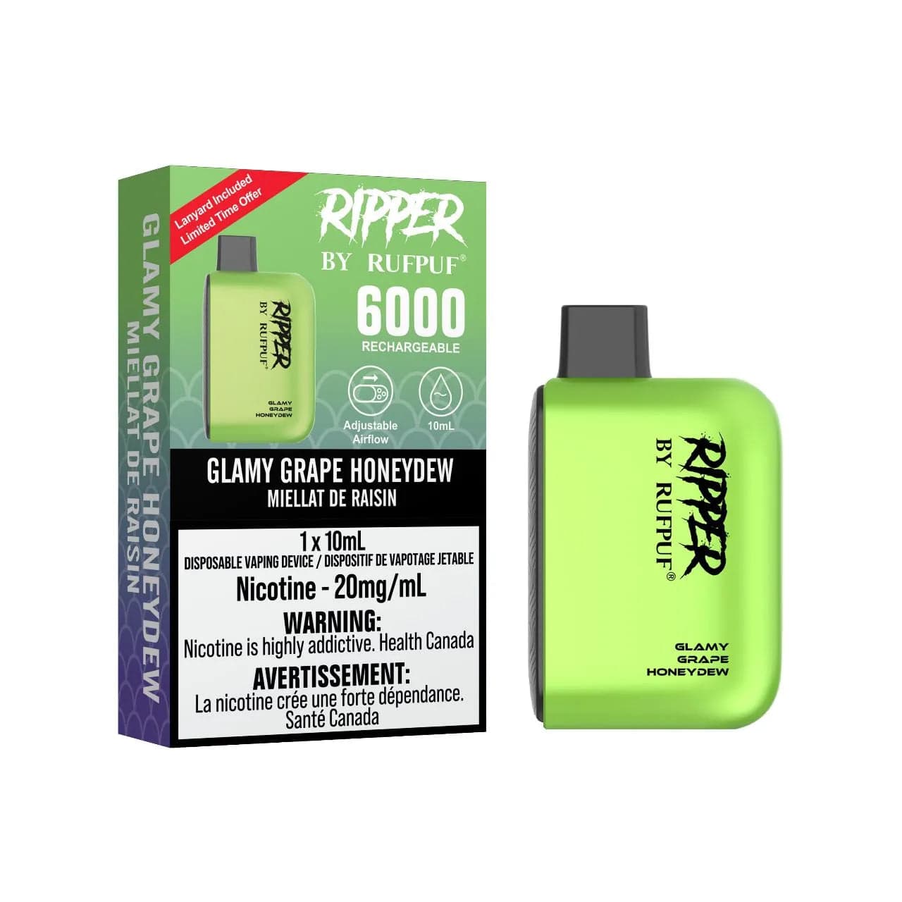 Product for sale: Rufpuf Ripper 20mg 6000 Puffs 10CT- Excise Version-undefined