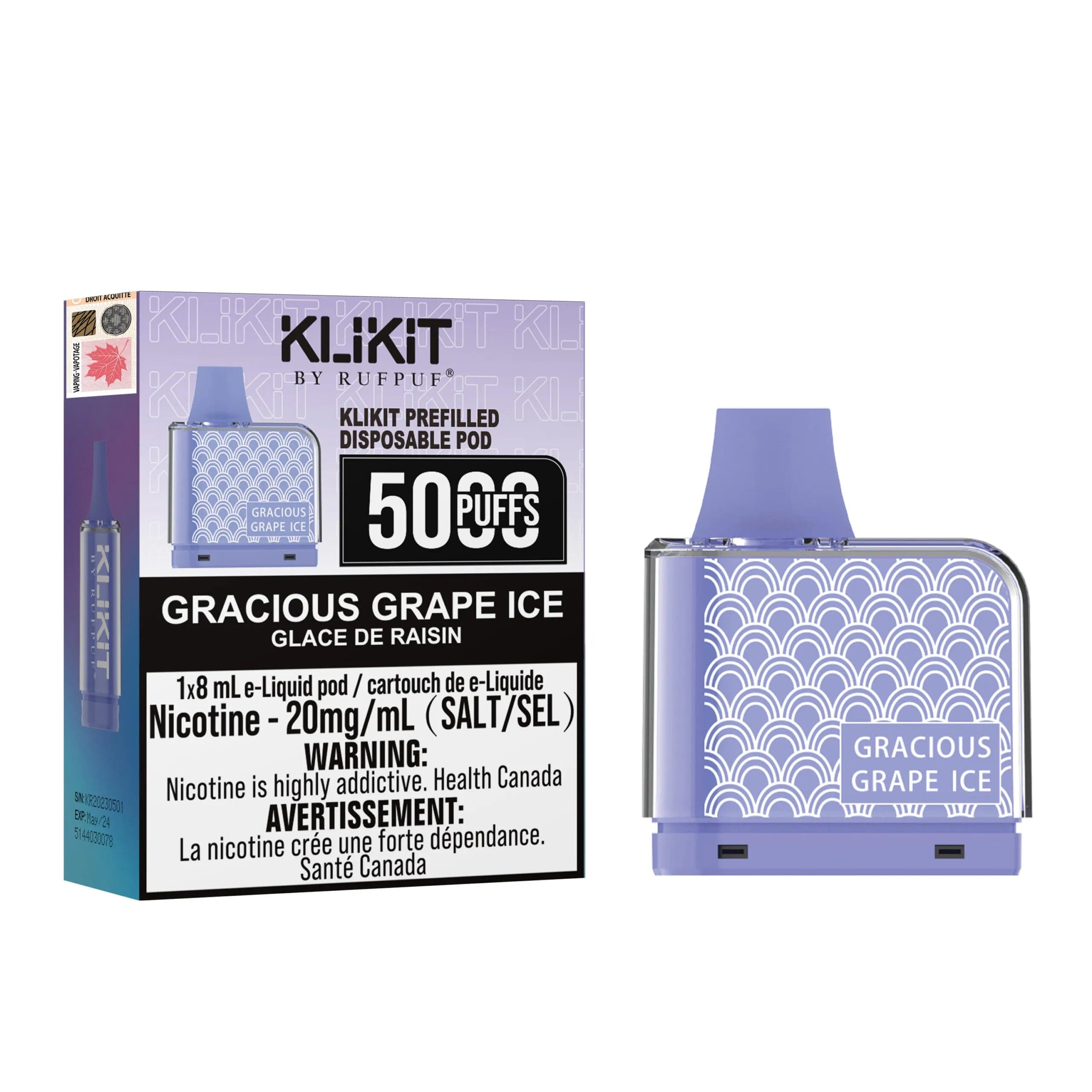 Product for sale: Rufpuf Klikit Pod 5000 (20mg/ML ) (5PCs)-Excise Version-undefined