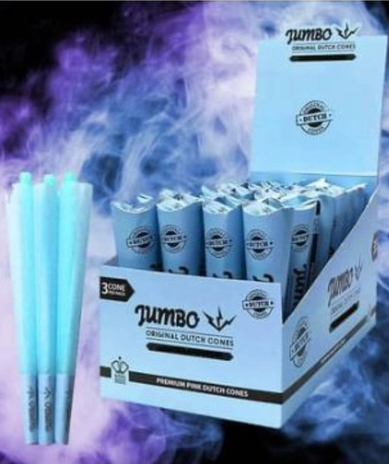 Product for sale: Jumbo Pre-rolled Cones - Blue-Default Title