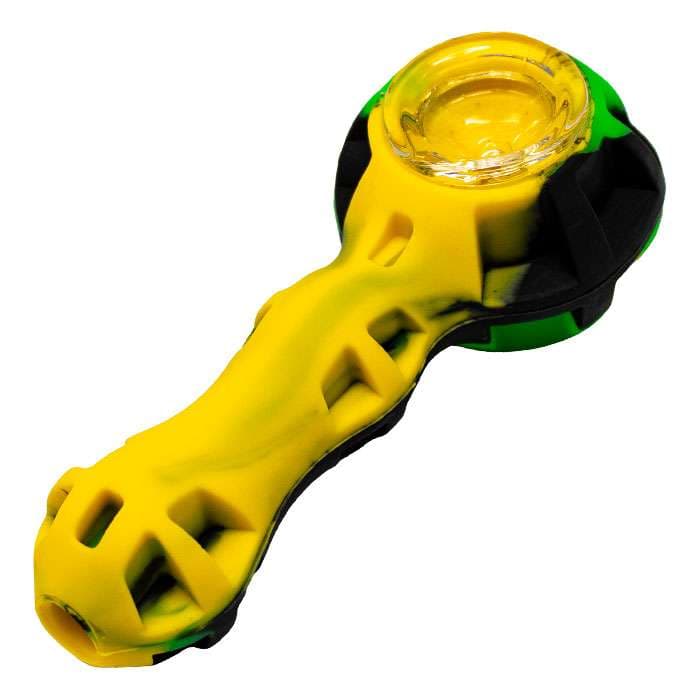 Product for sale: S449-Yellow Silicone 4 inches Hand pipe with bowl and dabber-Default Title