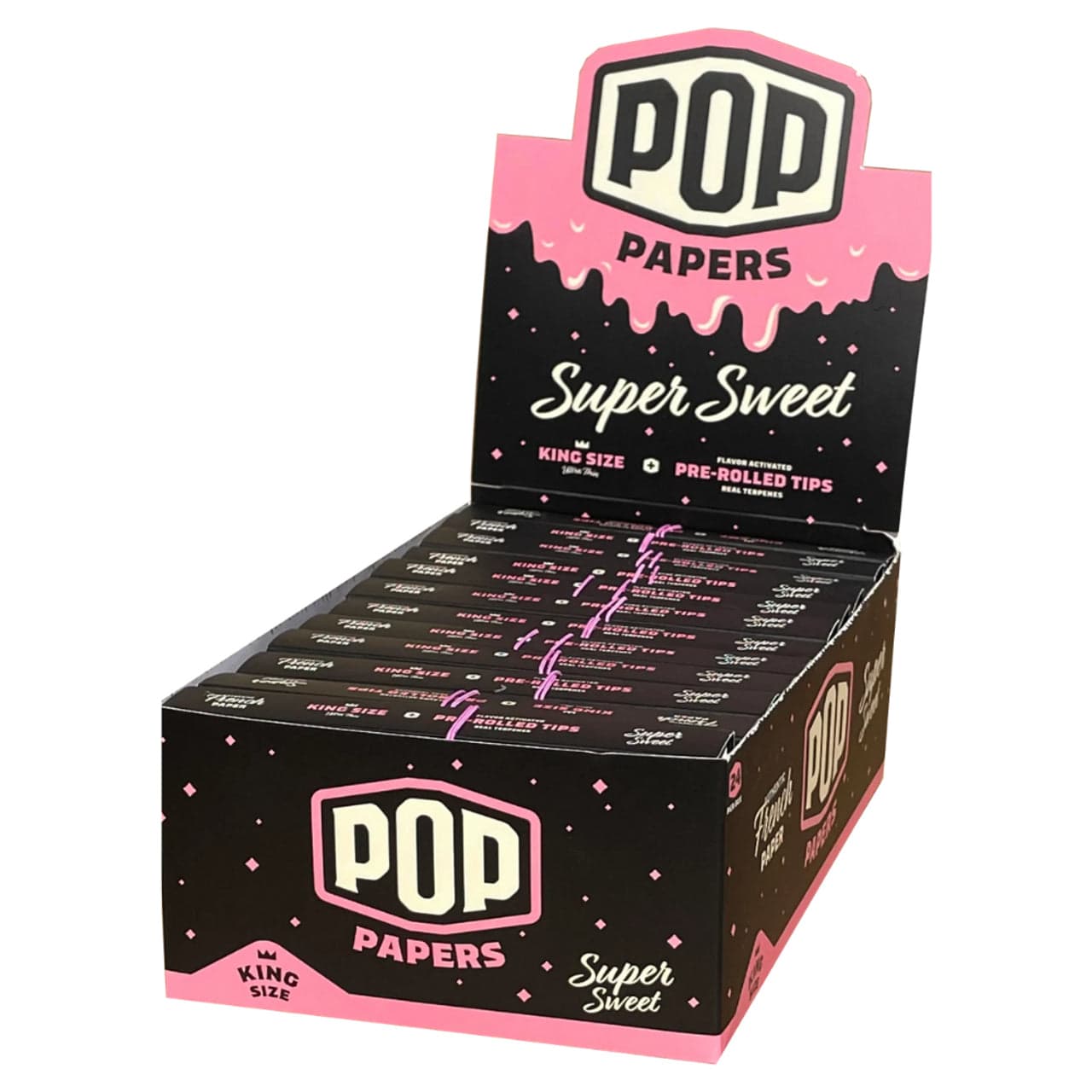 Pop Paper King Size Paper And Flavoured Tips - 24ct-undefined | For sale Jubilee Distributors