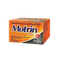 Product for sale: Motrin Super Strength Ibuprofen Tablets USP 400mg 16ct-Default Title