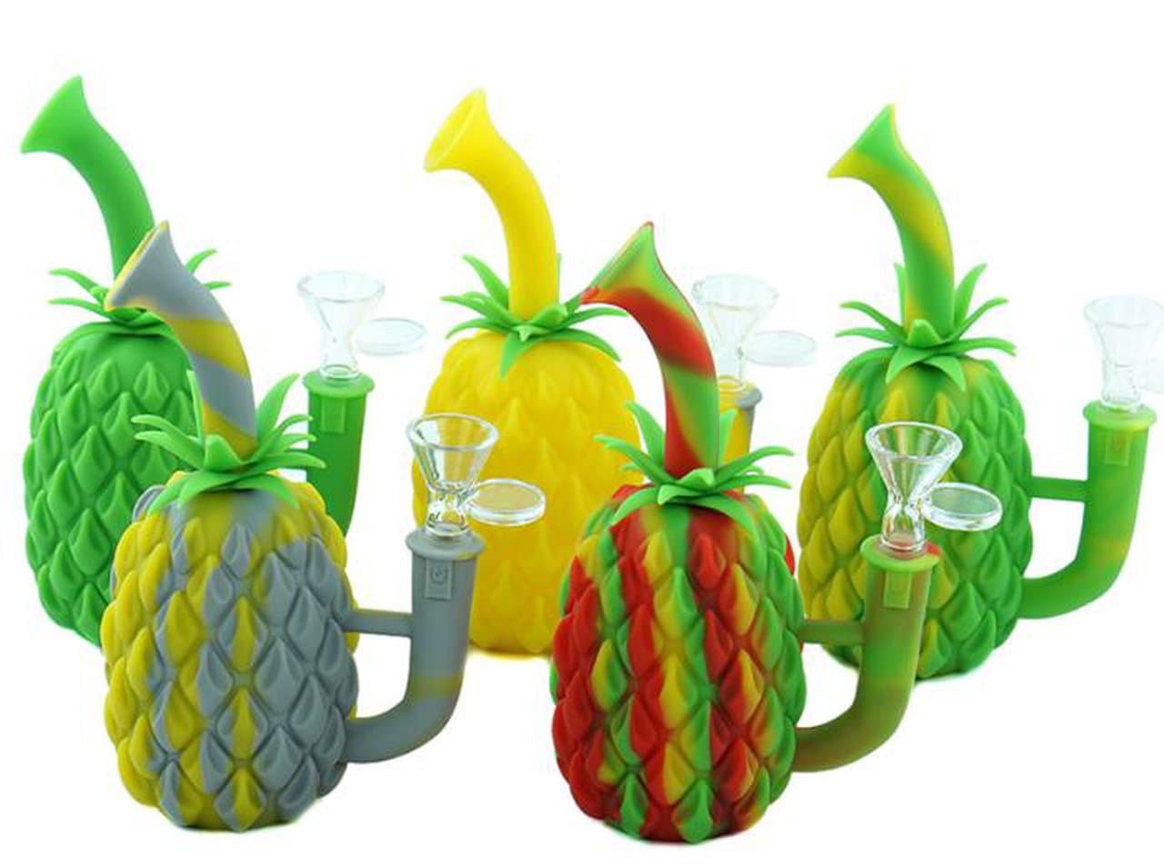 Product for sale: 10" Pineapple Crush Silicone Dab Rig-Default Title