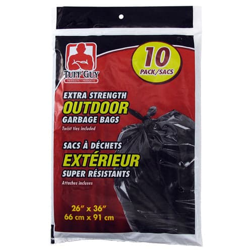 Product for sale: Tuff Guy - Outdoor Bags - 26" x 36" - Black - 10Pk-Default Title